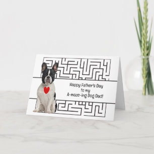 Carte Extraordinaire Boston Terrier Chien Papa Bonne Fêt