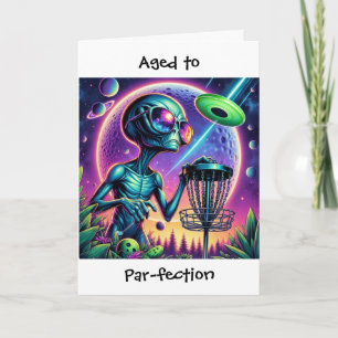 Carte Extraterrestrial et Disque Golf Thème Anniversaire
