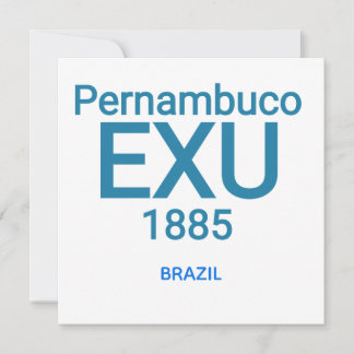 Carte Exu Brésil Pernambuco 1885