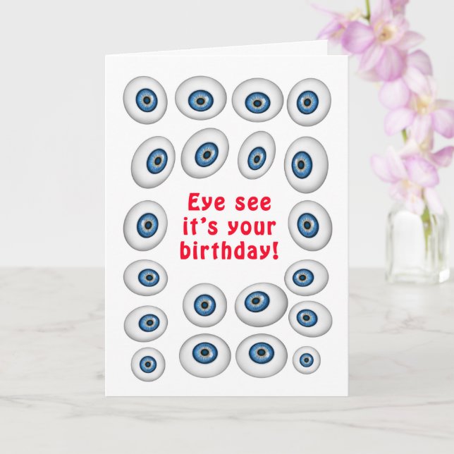 Carte Eyeballs Anniversaire Voeux (Orchidée)