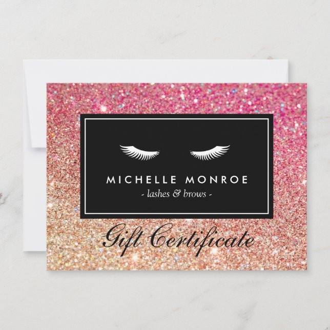 Carte Eyelashes avec certificat cadeau de Parties scinti (Devant)