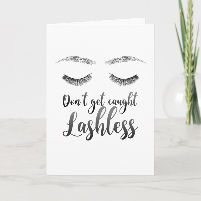 Carte Eyelashes Eyebrows Beauté Lover sans lashless (Devant)