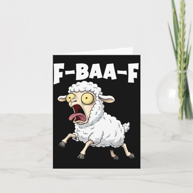 Carte F-baa-f Meme – Funny Screaming Meme Graphic  (Devant)