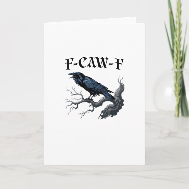 Carte F-Caw-F Funny Bird Crow (Devant)