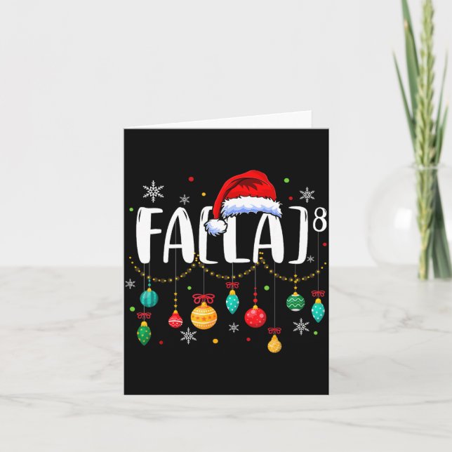 Carte Fa (la) 8 Funny Christmas Santa Fa La Math Teacher (Devant)