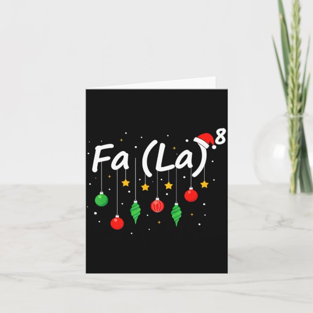 Carte Fa (la) 8 Funny Christmas Santa Fa La Math Teacher (Devant)