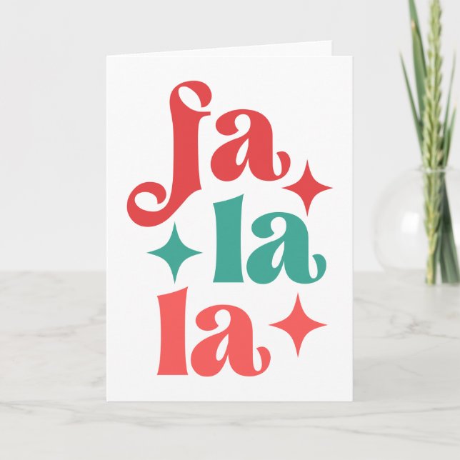 Carte Fa La La - Conception de typographie festive pour  (Devant)