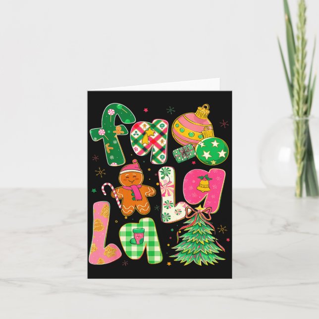 Carte Fa La La Coquette Christmas Gingerbread Tree  (Devant)