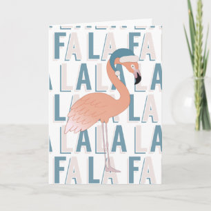 Carte Fa La La Flamant rose Noël © GraphicLoveShop