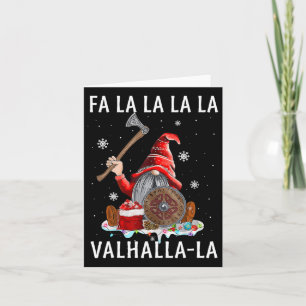 Carte Fa La Valhalla Xmas Gnome Beard Viking Arme C