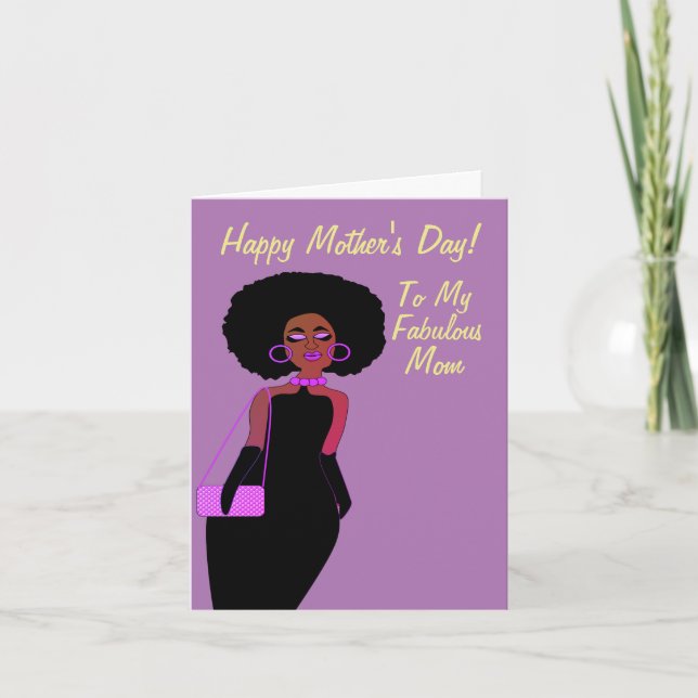 Carte Fabuleuse Fête des mères afro-américaines (Devant)