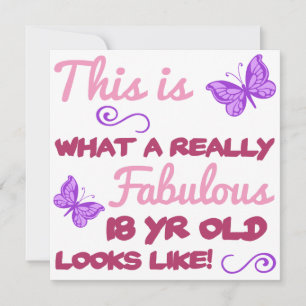 Carte Fabuleux 18e anniversaire