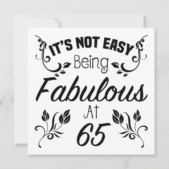 Carte Fabuleux 65e anniversaire (Devant)