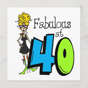 Carte Fabuleux blond à l'anniversaire 40