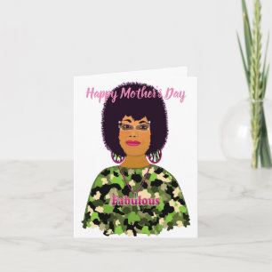 Carte Fabulous African American Woman Mother's Day Card