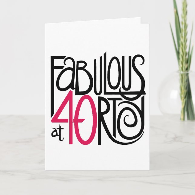 Carte Fabulous at Forty Card (Devant)