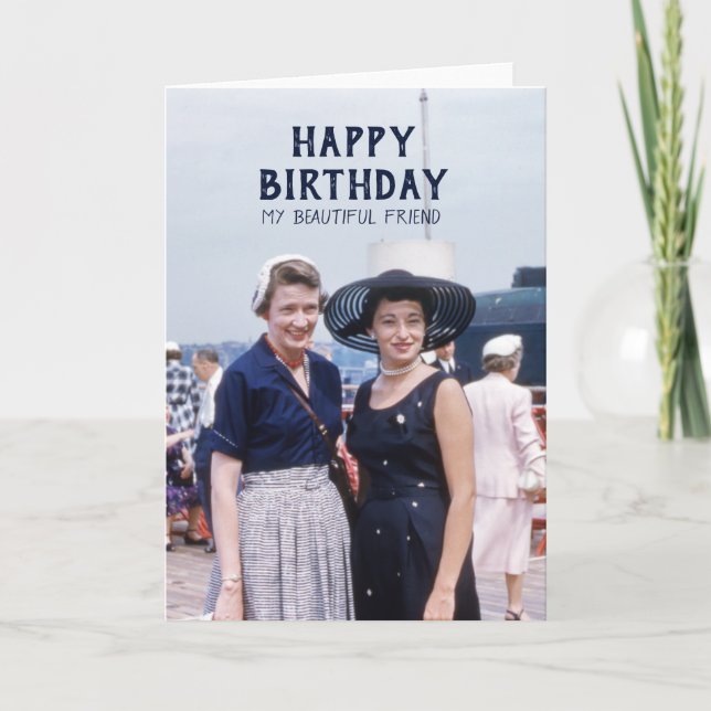 Carte Fabulous Lady Friends Retro Anniversaire Amitié (Devant)