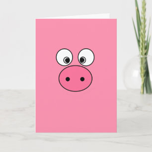 Carte Face de porc rose