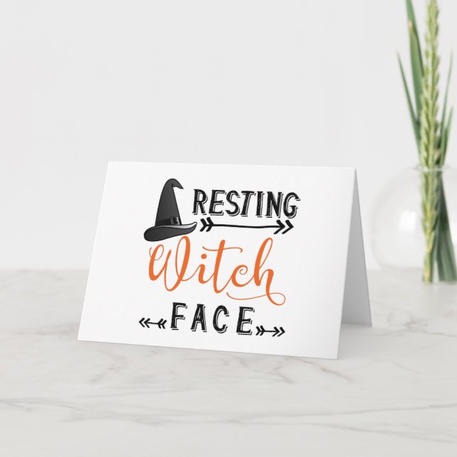 Carte face de sorcière au repos (Devant)