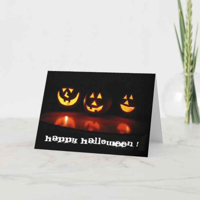 Carte face d'halloween (Devant)