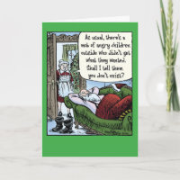 Carte fâchée d'humour de Noël de foule d'enfants