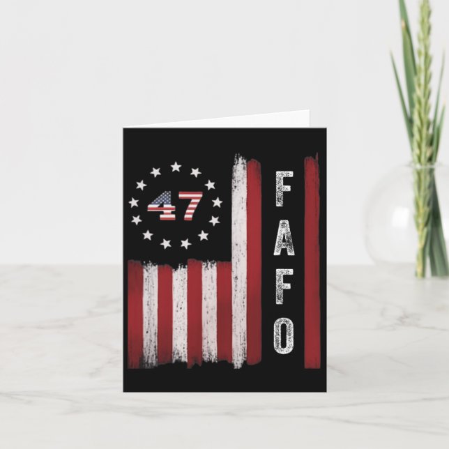 Carte Fafo Drapeau Trump drôle (Devant)