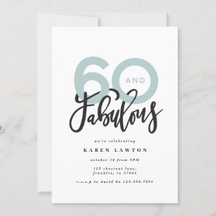 Carte Faire 60 look bon anniversaire de typographie mode
