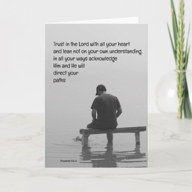 Carte Faire Confiance au Seigneur Verset Biblique Réconf (Devant)