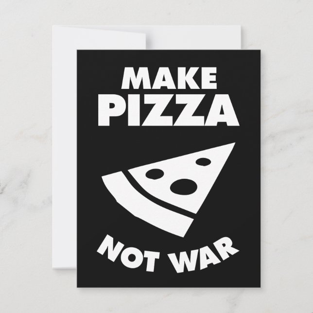 Carte Faire de la pizza pas la guerre (Devant)