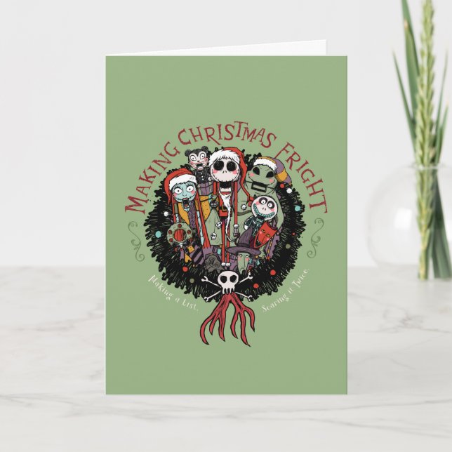 Carte Faire de Noël des pétards effrayants (Devant)