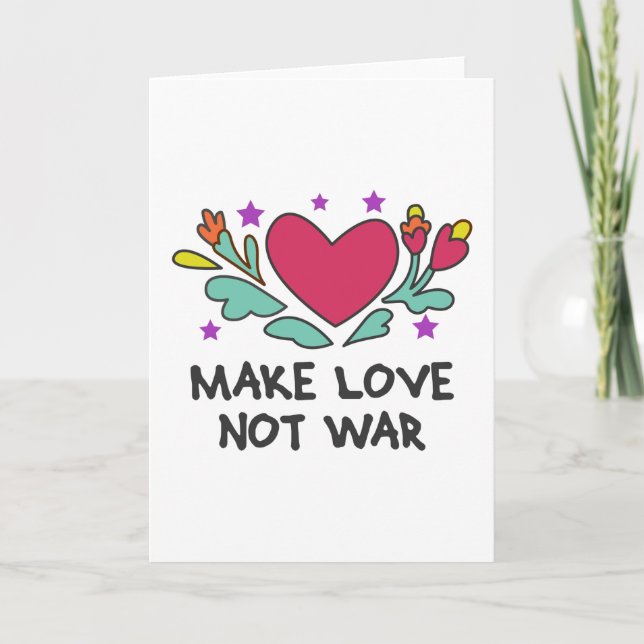 Carte Faire l'amour pas la guerre (Devant)