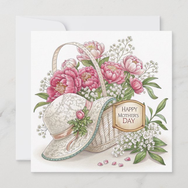 Carte Faire-part Appartement Pink Peony (Devant)