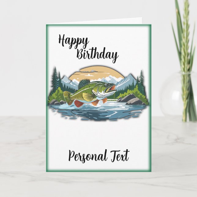 Carte faire-part Avec Thème Pêche Carte Anniversai (Devant)