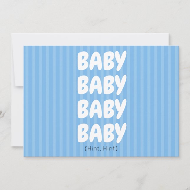 Carte Faire-part Bébé Bleu (Devant)
