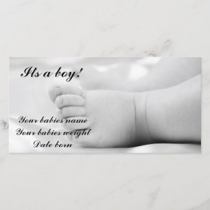Carte faire-part bébé garçon