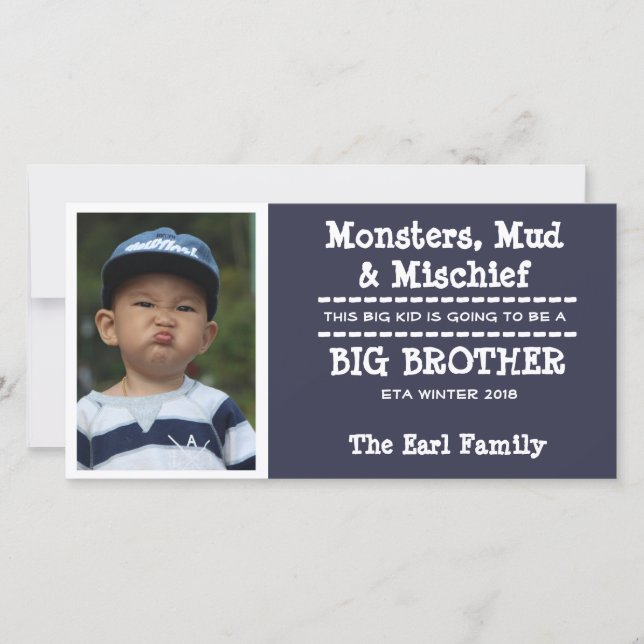 Carte Faire-part Big Brother Baby Arrival (Devant)