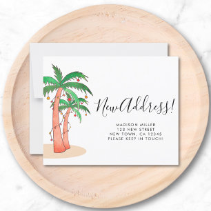 Carte Faire-part de déplacement Budget Palm Trees
