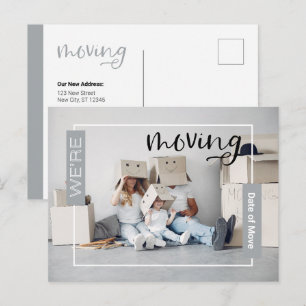 Carte Faire-part de déplacement photo personnalisé