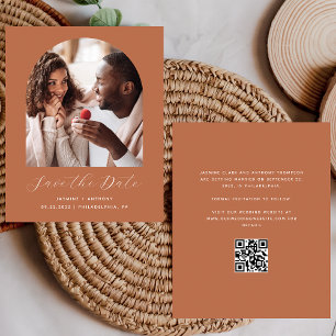 Carte Faire-Part de Mariage Budget Photo Arche QR 