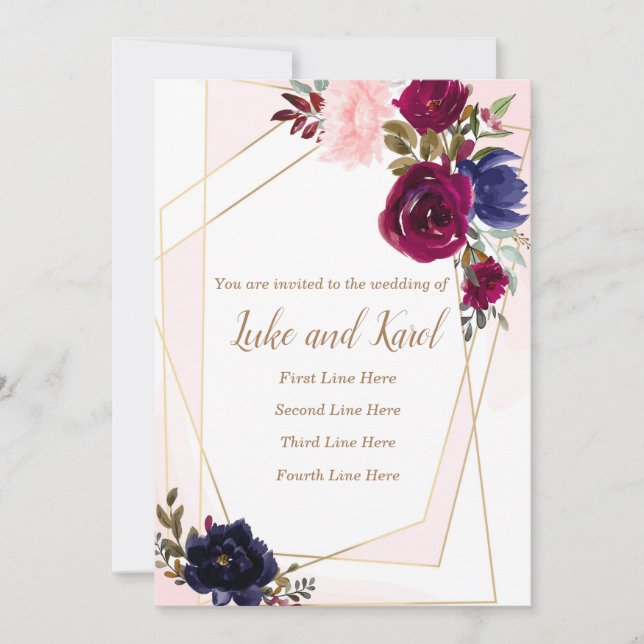 Carte Faire-part de mariage, carte d'invitation (Devant)