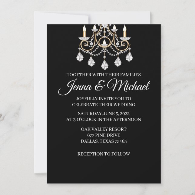 Carte Faire-part de mariage Diamond (Devant)