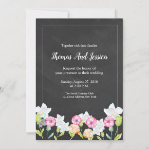 Carte Faire-part de mariage florale