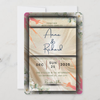 Carte Faire-part de mariage florale