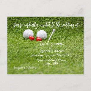 Carte Faire-part de mariage golf pour Golfer