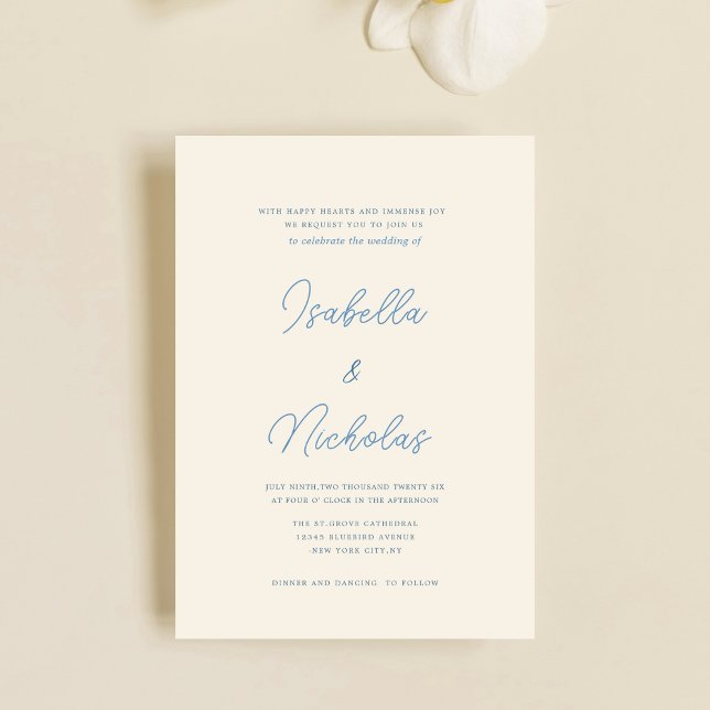carte faire-part de mariage modèle numérique crème (Créateur téléchargé)