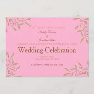 Carte Faire-part de mariage Ornement d'or