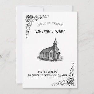 Carte Faire-part de mariage Rustique