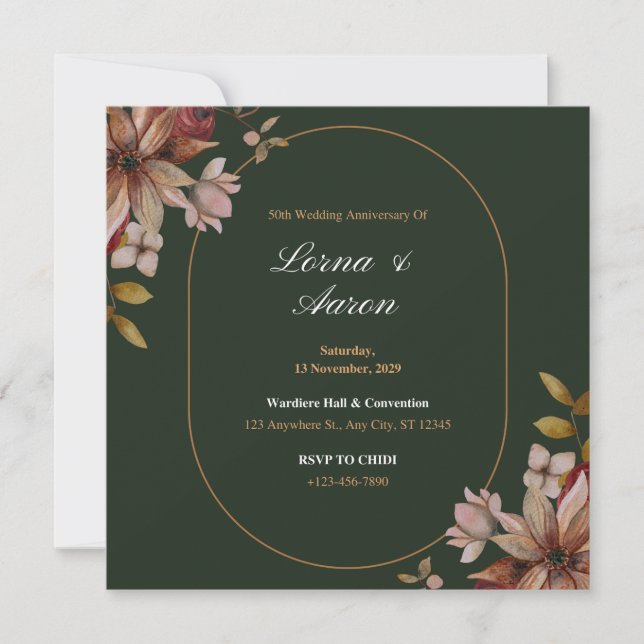 Carte Faire-part de mariage unique (Devant)