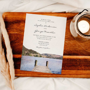 Carte Faire-part de mariage Watercolor Lake