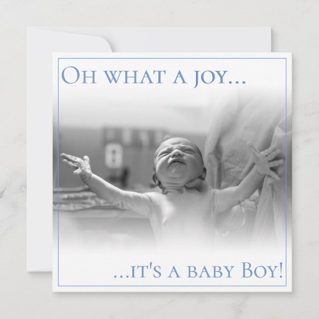 Carte faire-part de naissance avec bébé (Devant)
